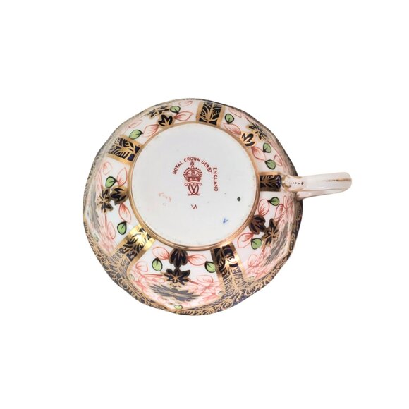 Royal Crown Derby Old Imari 1128 Teacup & Saucer – c.1906 Antique Bone China - Picture 10 of 12